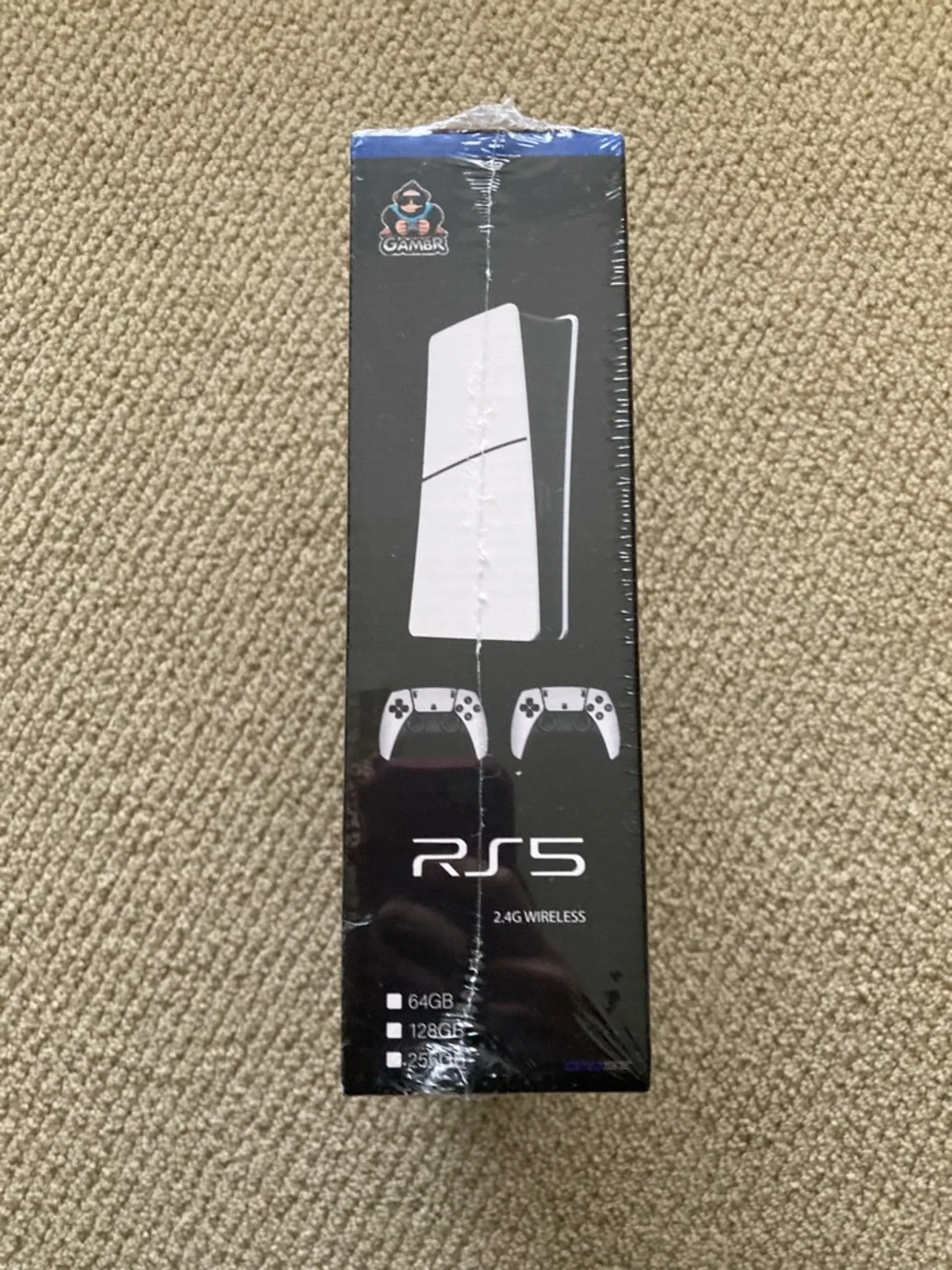Gambr RS5 Gaming System 2.4G Wireless Game Q10 Console with Two Controllers NIB